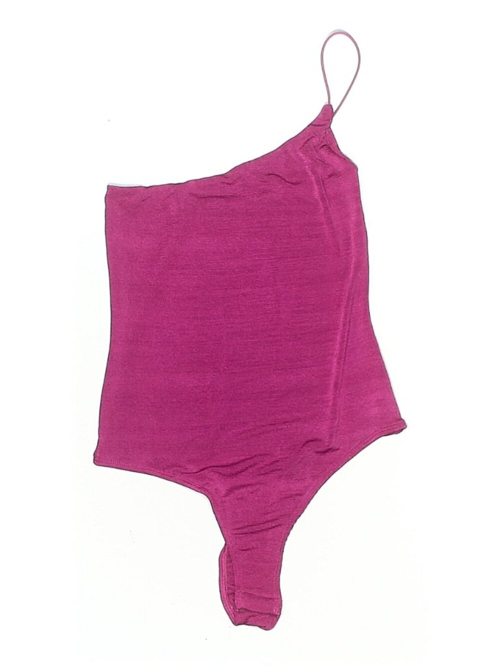 Jluxlabel Fuschia Slinky One Shoulder Bodysuit (S)